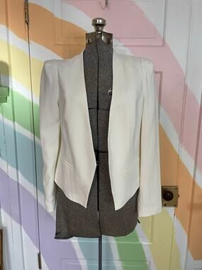 Rebecca Taylor NWT Refined Suit Jacket Size 8 Snow Ivory Blazer $450